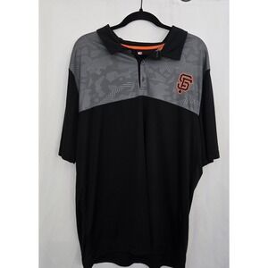 San Francisco Giants Polo Shirt‎ Men's XL Black Gray Geometric Golf MLB Baseball